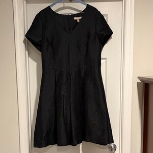 Banana Republic Textured Jacquard Black Dress